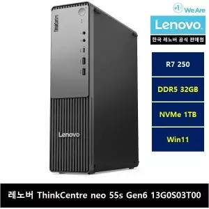 레노버 ThinkCentre neo 55s Gen6 13G0S03T00 AI PC/R7 250/32gb/1tb/Win11 Pro 씨리얼포트 - ps