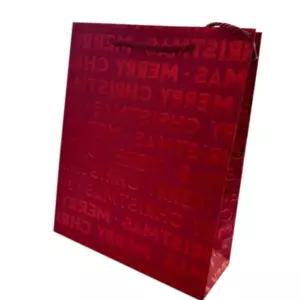 엘엔픽 크리스마스쇼핑백 레드 26X10X32CM 종이가방 연말기프트가방 홀리데이선물백