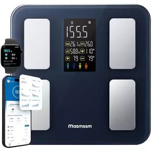 체중계 FSA HSA 자격 욕실 디지털 8-in-1 대형 디스플레이 BMI 체지방 심박수가 포함된 22가지 지표 iOS 및