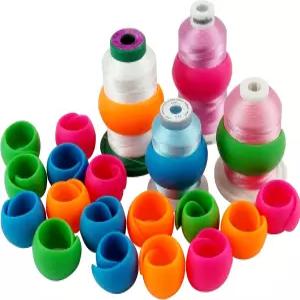새로운 Brothread 20pcs 스레드 스풀 세이버/스풀 허거 - 꼬리 풀림 방지 재봉 및 자수 기계 느슨한 끝
