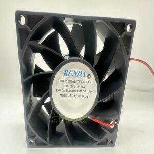 RD9238B24L-S 92x92x38mm 컴퓨터 CPU 라디에이터용 2선 24V DC 0.41A 92mm 냉각 팬 - 로우 프로파일 케이스