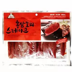 뉴트리오 홍삼 오리 웰빙스테이크 400g 사료 간식 건강 품질 보장 영양 보충 자연 재료