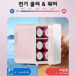 6L/9L LED 미러 냉장고 조명 포함 12V 휴대용 화장품 차량용 가정용 메이크업 스킨케어