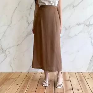 여성용 린넨 롱스커트 편안한 뒷밴딩 데일리 오피스 및 하객룩