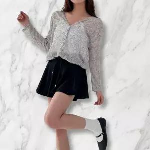 여성 플레어 레이어드 스커트 바지 밴딩 미니 스커트