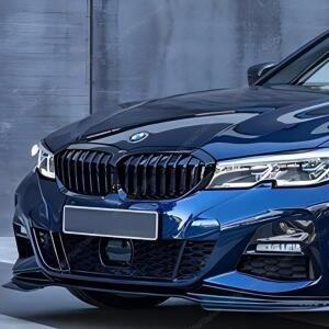 BMW 호환 3 시리즈 G20 G21 2019-2022 M-팩 프론트 키드니 그릴 싱글 슬랫 레이싱 범퍼 튜닝