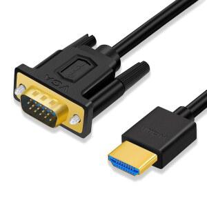 SHULIANCABLE HDMI TO VGA 케이블, 금 - 라즈베리 (수 케이블 노트북, 프로젝터, 수) 컴퓨터, 도금 로쿠, HDTV와 (91.4CM(3피트) 파이, 1080P 호환