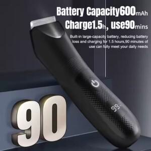 Resuxi 987 무통 바디 헤어 트리머, 피부 잘 블레이드, 방수 그루머, 충전식 남성 USB-C 볼 면도기, IPX7