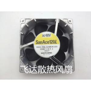 SANYO DENKI 서버 냉각 선풍기, 9GL1248UK103, DC 48V, 0.5A, 120x120x38mm