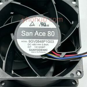 산요 덴키 9GV0848P1G03 DC 48V 0.84A 80X80X38mm 4선 서버 냉각 팬