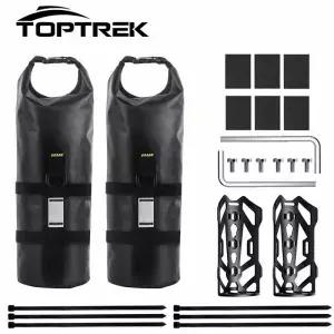 Toptrek 휴대용 방수 자전거 포크 가방 5L MTB 프레임 트렁크 도로 전기 스쿠터 앞 튜브