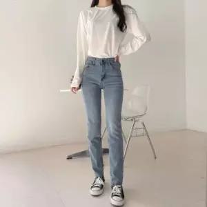 [SBD] 팬츠 워싱 여성 일자 스판 데님 컷팅 일자바지 하이 청바지 셀프 편한바지 여자 연청
