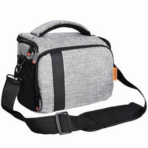 니콘 P900 B500 D3500 D5600 D7500 캐논 EOS T6 T7I T5 4000D 80D 소니 A73 미러리스 카메라 숄더 케이스 방수 레인 커버(그레이)와 호환되는 FOSOTO 컴팩트 SLR/DSLR 스타일리시 가방