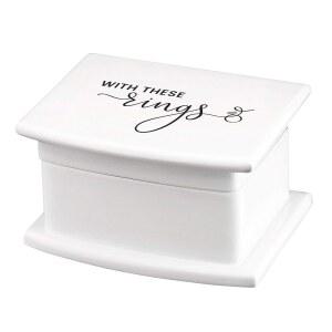 릴리안 로즈 화이트, The Wed Box 링 베개 얼터너티브, 2.85x3.75x2.1 (RA520)