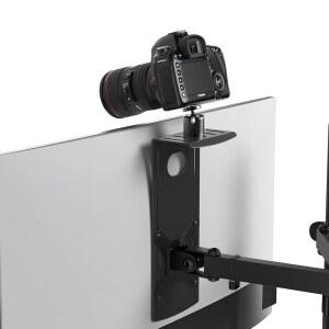 휴먼센트릭 DSLR 모니터 마운트 소형 데스크 카메라 장착 라이트 웹캠 VESA 암용 마이크 선반 클램프 삼각대 교체 100X100MM 패턴 알루미늄 하드웨어 포함