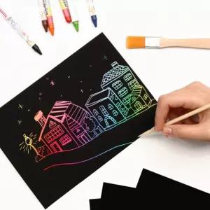 무도안 스크래치 페이퍼 10set/카드/그림/그림판/아트북/놀이/미술/그리기/스크래치/노트