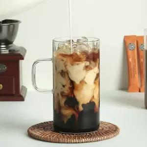 크레마 대용량 내열유리 홈카페 아이스컵 650ml 1p 유리잔