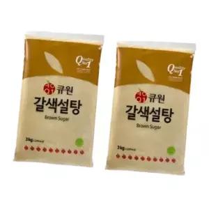 큐원 갈색설탕 3kg 2개 4623178