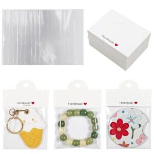 소규모 비즈니스용 Vcekract 100Pcs 포장, 판매용 주얼리 백, 팔찌용 포장, 주얼리, 열쇠고리, 카코스터, 3.14'' 3.14''