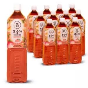 대용량 제로 아이스티 복숭아 1.5L 12개