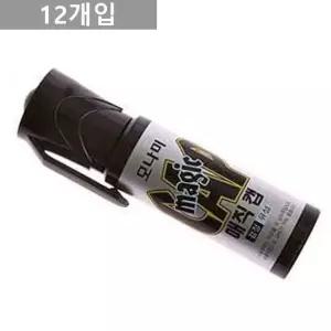 넓은 모나미 유성매직 검정 12개입 필기구 사무용품 유성마카 유성펜 (W75022E)
