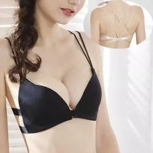 앞후크 볼륨 브라 부드러운 브래지어 볼륨업 2컬러 브라탑 여성노와이어브라 (W75F3F8)
