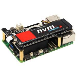Geekworm X1001 PCIe에서 M.2 HAT Key-M NVMe SSD PIP PCIe 주변 보드, Raspberry Pi 5 지원 2230 / 2242 2260 2280