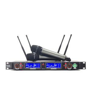 SENWOSI 프로페셔널 무선 마이크 시스템, UHF 핸드헬드 듀얼 트루 다이버시티 메탈 세트, 700피트 범위, 2x100 채널, 오토 스캔, 무대용 / 스튜디오 노래 교회용