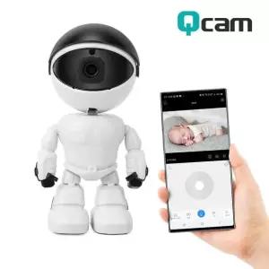 큐캠 QCAM-K3 로봇 보안카메라 무선CCTV 200만 화소