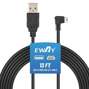 가민 누비 드라이브 스마트 GPS 내비게이터 내비게이션용 EWAY 미니 USB 전원 공급 코드 교체, 미니-B 90도 좌측 각도 차량 충전 케이블카 충전기 어댑터 13피트
