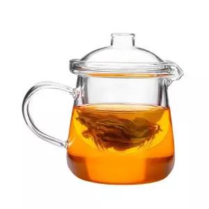 [콩심팥심]TBZ 뚜껑있는 루이스 유리 차포트 450ml 차여과기 차물병