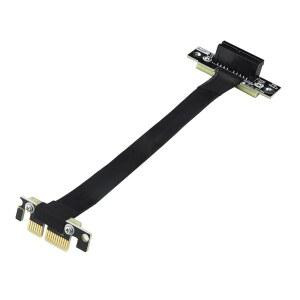 그래픽 카드용 10Gtek PCIe 3.0 x 1 라이저 케이블, 남성 90 ~여성 90 EMI 차폐 GPU 점퍼 20cm / 0.66피트