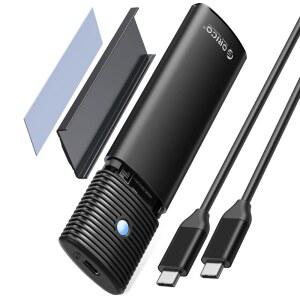 ORICO M.2 NVMe SATA 인클로저 어댑터 도구 없음, USB C 3.2 Gen 2 10Gbps NVMe, 5Gbps NGFF PCIe M-Key(B+M Key) 2230 / 2242 2260 2280, 알루미늄 외장 M2 리더 지원 UASP 트림 - PWDM2-BK
