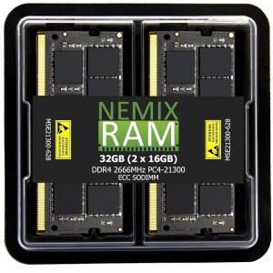 네믹스 RAM 32GB (2X16GB) DDR4 2666MHz PC4-21300 2Rx8 1.2V CL19 260핀 ECC 언버퍼링 SODIMM NAS 메모리 키트, Synology D4ECSO-2666-16G 호환
