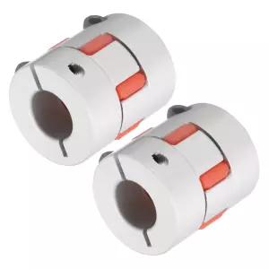 uxcell 알루미늄 플럼 샤프트 커플링 14mm 보어 L35xD30 유연한 커플러 조인트 기계 및 서보 스텝 모터 팩
