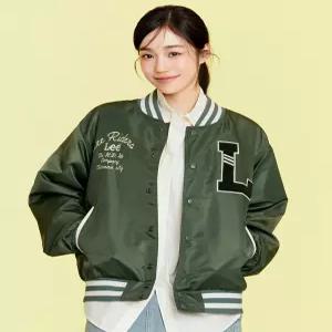 리 헤비 나일론 바시티 자켓 그린 스타디움재킷 스타디움점퍼 LE2501JK06GN 472