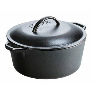 로지 주물 더치 오븐 5쿼터 - 루프 핸들 조리 용기 고른 보온성 안전하고 다용도로 사용할 수 있는 냄비