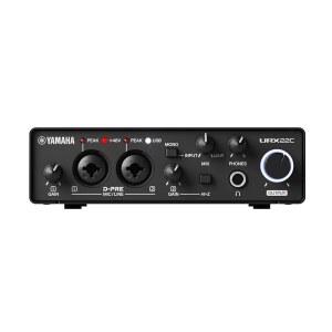 야마하 2-in /2-out USB-C 오디오 /MIDi 인터페이스, 32비트 /192kHz 지원, 2개의 콤보 입력, DSP 기반 믹싱 /이펙트, Steinberg 소프트웨어 스위트, 블랙 URX22C