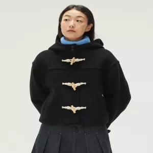 리 우먼 숏 더플 코트 블랙 가을코트 LE2404CT60BK 4479776