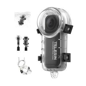 TELESIN INSTA 360 X4 인비저블 다이빙 케이스 50M / 164피트 방수 케이스 보호 수중 하우징 쉘 브래킷 액세서리 포함