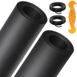 2PACK MagZO 창문 및 도어 스크린 교체 키트 48 W x 99 L 리테이너 스플라인 총 65.6피트 프레스 핏 롤러