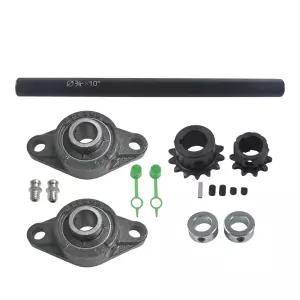 UCFL204 베개 블록 베어링이 장착된 잭샤프트 스프로킷 카트 미니바이크 완성 키트 3/4 X 10 35 체인