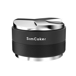 심코커 58mm 커피 디스트리뷰터 & 탬퍼, 에스프레소 도구 / 레벨러, 브레빌 포터 필터, 양면, 조절 가능한 깊이, 전문가용 핸드 탬퍼에 적합합니다