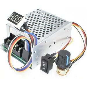 TKXEC 조정 가능한 디지털 디스플레이 10-55V 60A PWM DC 브러시드 모터 속도 컨트롤러 스위치 제어 12V 24V 36V 48V 전진 브레이크 후진 동력 휠 조절(60A PWM)