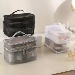 여행소품 건습분리 메쉬파우치 목욕가방 2단 여행파우치 가벼운