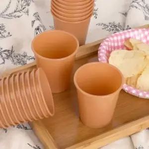 [하프클럽/알티피아]다회용 플라스틱컵 25개입 190ml 커피색 피크닉컵 플라스틱컵
