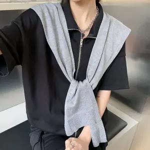 얇은 어깨숄가디건 봄 여름 무지 니트 페이크가디건