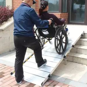 휠체어 계단 접이식 휴대용 경사로 발판 리프트