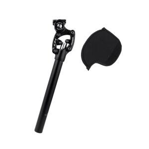 SR SUNTOUR SP12 NCX 서스펜션 시트 포스트, 보호 커버 포함 27.2X350mm, 검은색