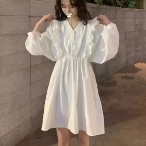 셀럽하우스 롱원피스 원피스 데일리 여름원피스 프릴 레이스 프윈